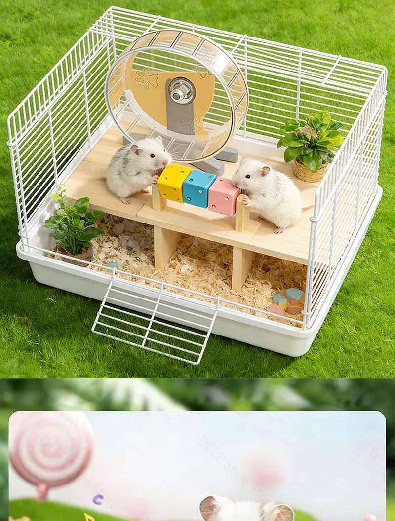 Wooden Hamster Fun Cube Chew Toy Colorful Natural Wood Teeth Grinding Toy Hideout Plaything for Syrian Hamster