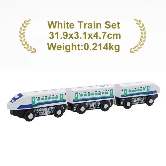 1pcs Magnetic Train Toys Wooden Train Locomotive Car Truck Railway Accessories Fit for Wooden Tracks Toys Gifts