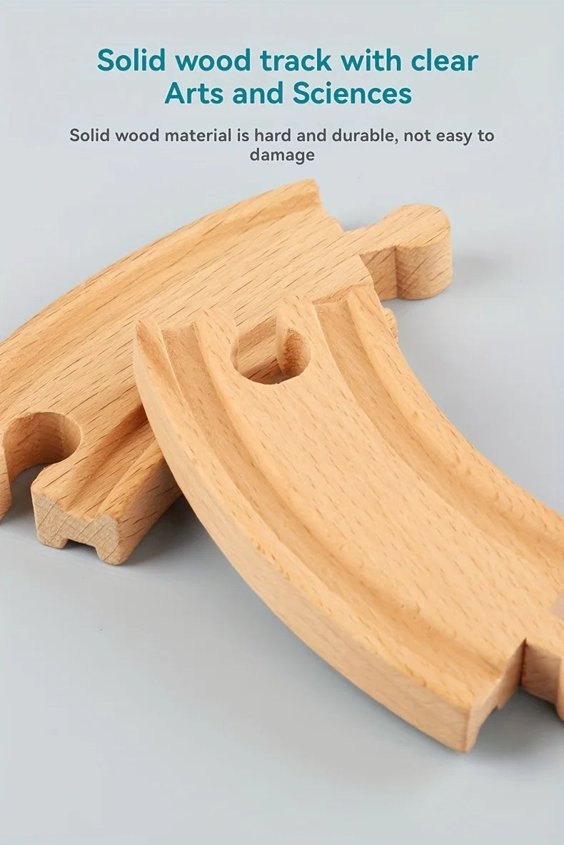 Wooden Rail Car Toy Children's Train Puzzle Assembly Early Education Toy Boy and Girl Birthday Gift Set