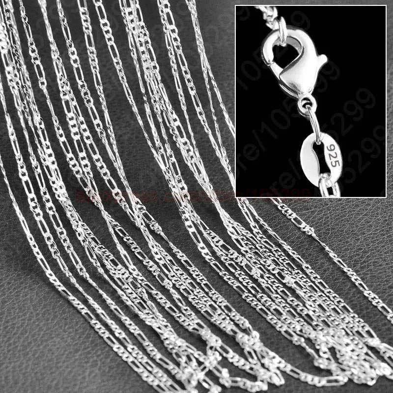 10 PCS Multiple Models Top Grade Fashion Jewelry 925 Sterling Silver 16-30 Inches Necklace Chains With Lobster Clasps Wholesale