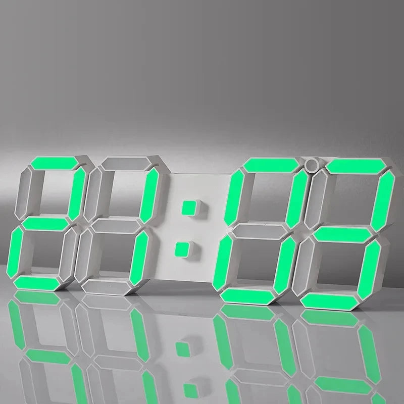 3D LED Digital Alarm Clock USB Charging Luminous Multifunctional Electronic Wall Clock Home Decorative Gift