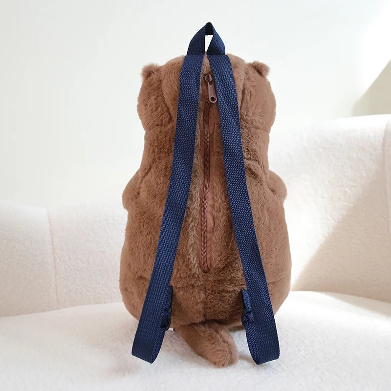 50cm Sea Otter Plush Backpack Cartoon Cute  Plush Toy Soft Stuffed Animal Shoulder Bag for Kids Girls Birthday Gifts