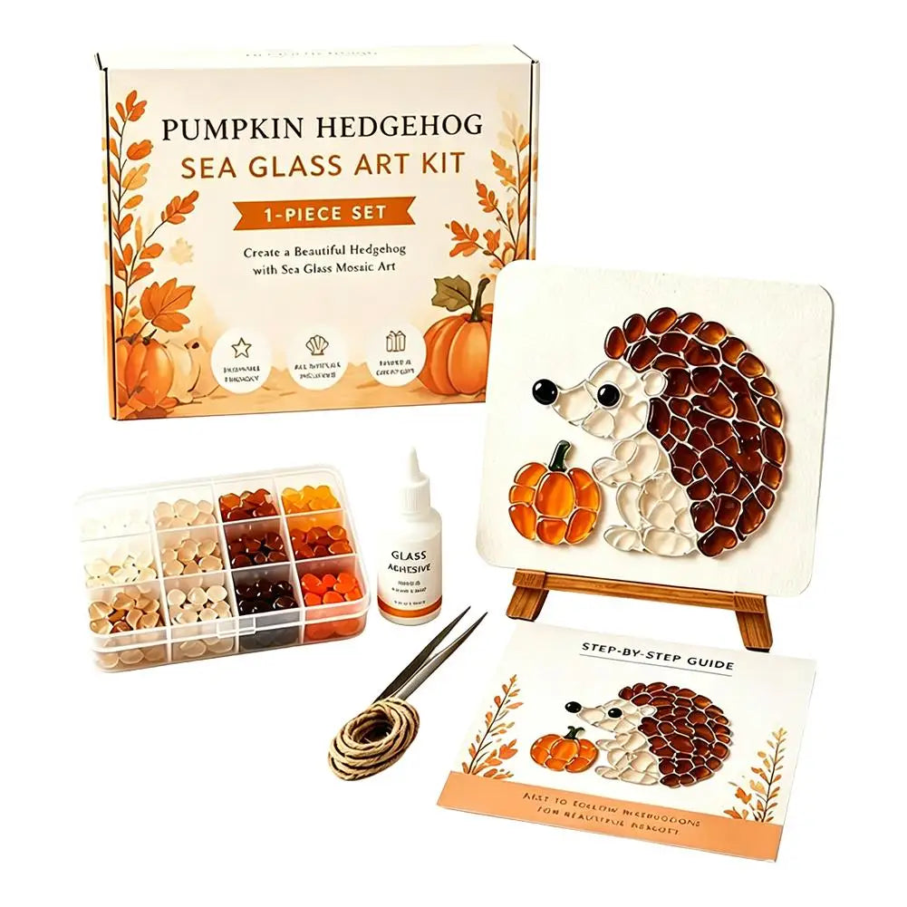 Halloween Sea Glass Mosaic DIY Art Kit for Adults Xmas Themed Seaglass Craft Set Handmade Christmas Sea Glass Art Kit Home Decor
