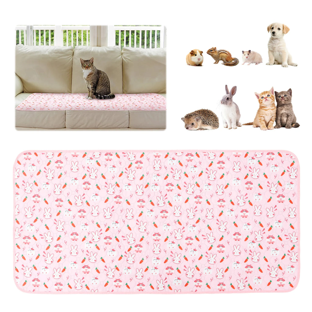 Guinea Pig Cage Liners Anti Slip Absorbent Guinea Pig Pee Pads Washable Rabbit Pee Pads Bedding for Small Animals Rabbit Hamster