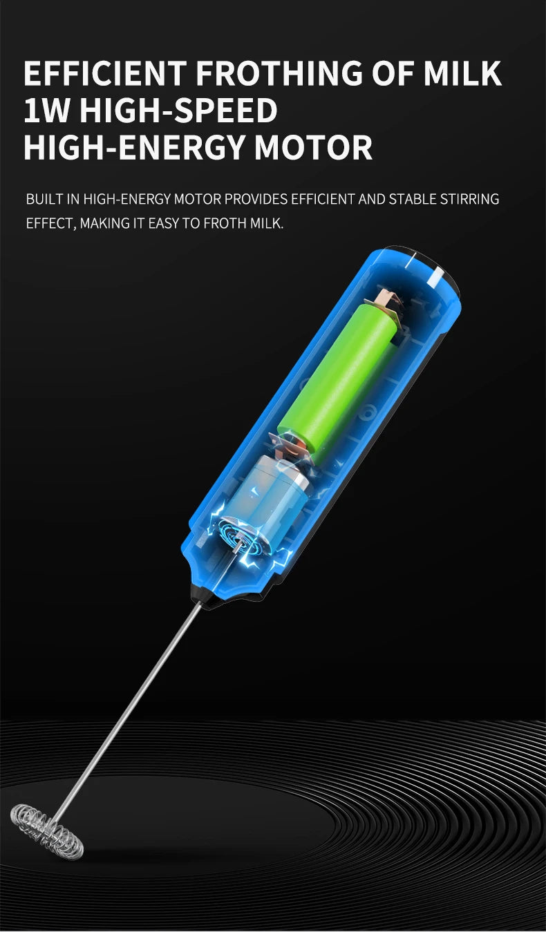 Kitchen Powerful Stirrer Milk Frother Handheld Foam Maker for Lattes Whisk Drink Mixer Coffee Electric Rechargable Egg Beater