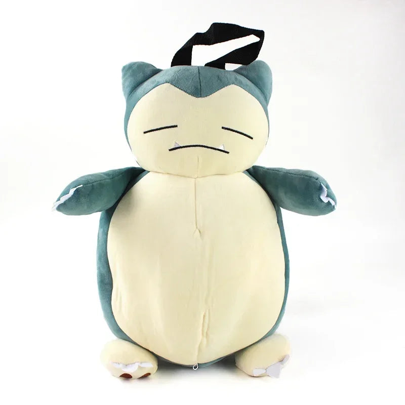 Pokemon Cartoon Snorlax Plush Backpack Kawaii Doll Plush Bag Cosplay Props Christmas Gifts Kids Schoolbag