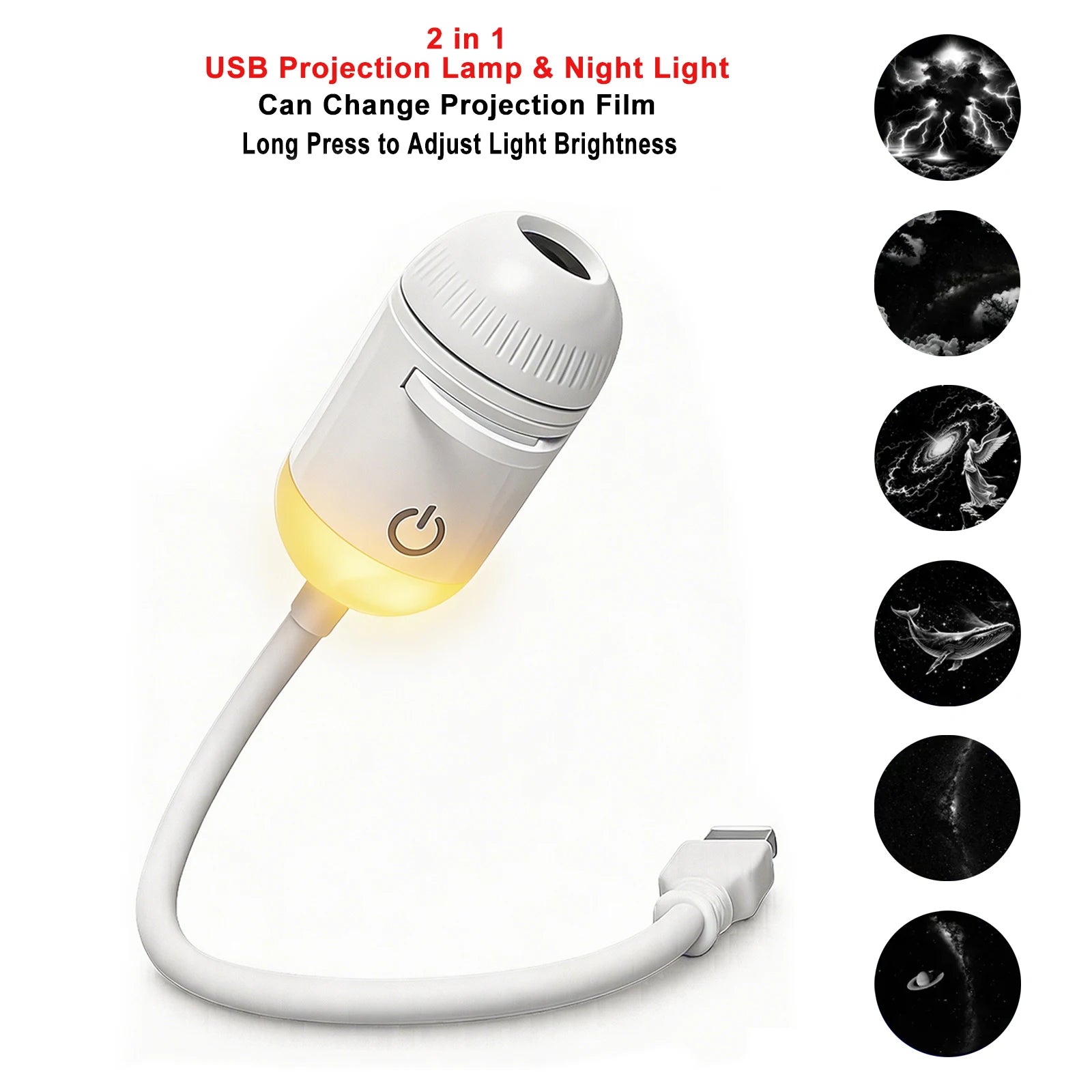New Atmosphere Projection Car Ambient Light Large Range Projection Romantic Atmosphere Multiple Scenes Adjustable Focus Distance