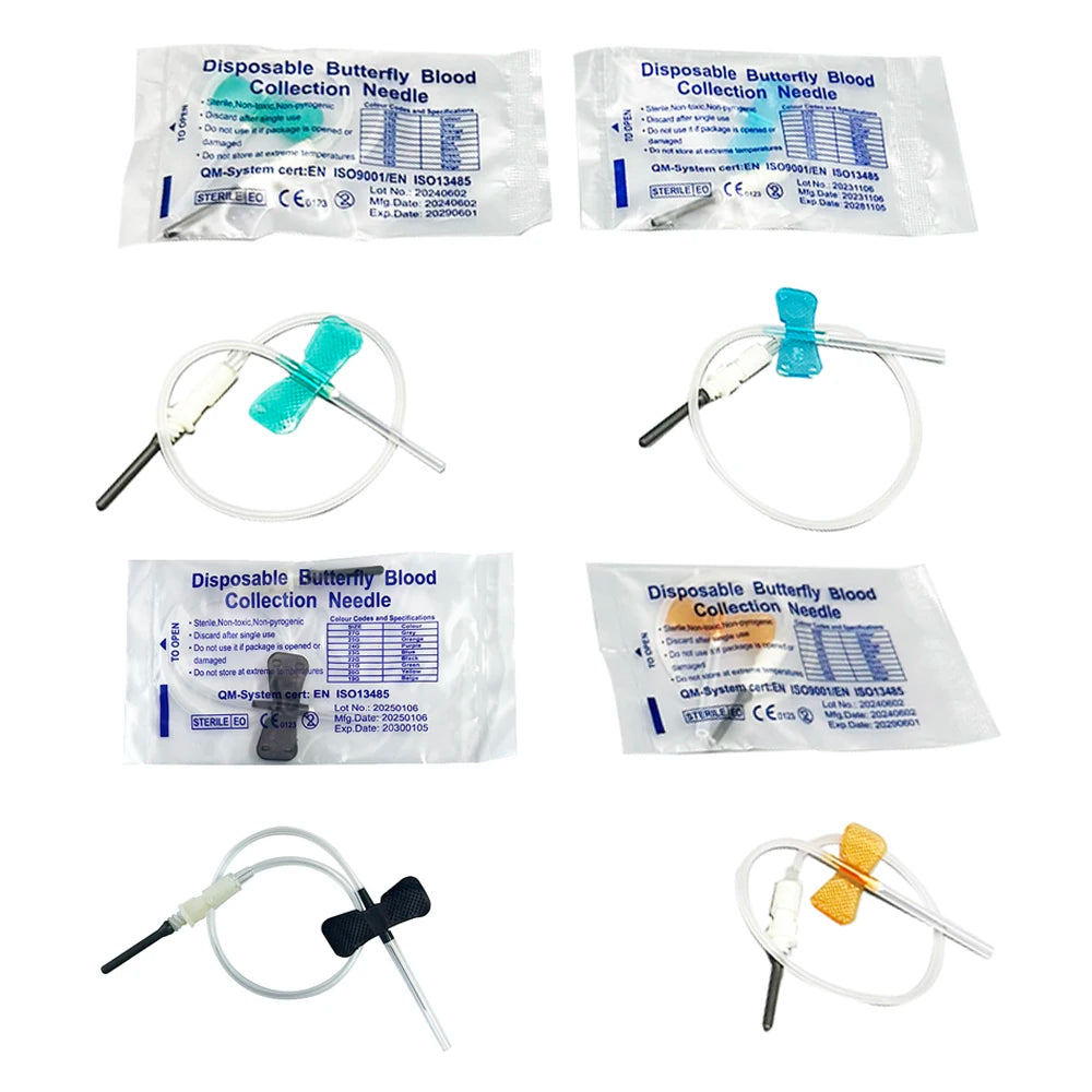 50PCS Disposable Double Wing Butterfly Blood Collection Needles for Cats Dogs Animal Care Pet Care Room