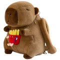 Cute Capybara Plush Backpack Funny Cartoon Capybara Shoulder Bag Student Fur Bag Plush Capybara School Bag for Kids