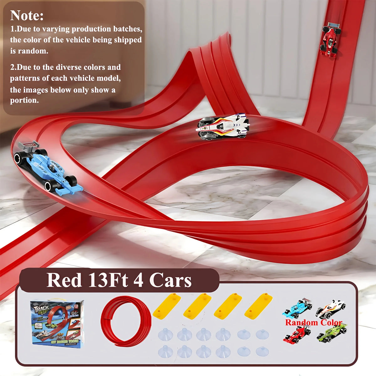 DIY Flexible Race Track Children Toys Double-track Racing Car Ramp Compatible 1/64th Cars Portable Rolls Up Boy Christmas Gift