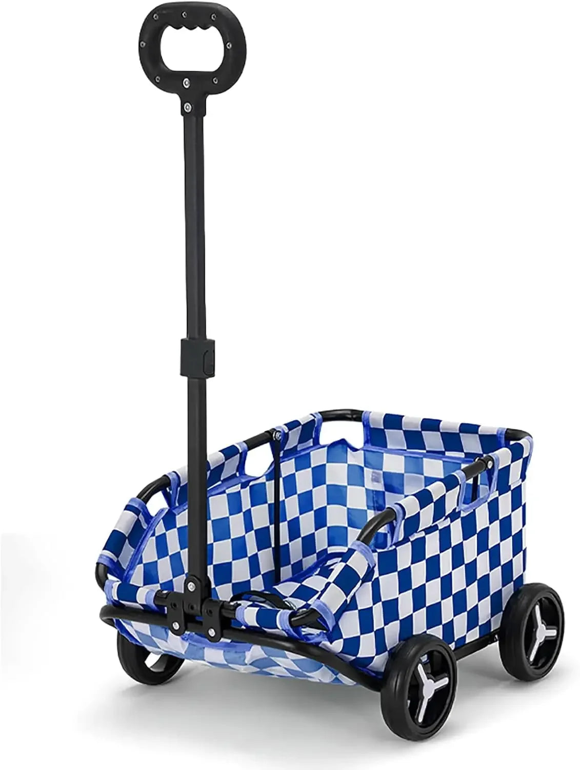 Lightweight Foldable Pet Stroller 4 Wheels Small Dog Handcart Comfortable Handlebars Foldable Dog Stroller for Small Cats & Dogs