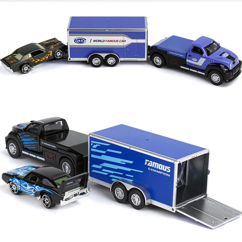 1:64 Scania Container Truck American Container Truck Alloy Diecast Model Car Home Decoration Ornaments Collections Hobby Holiday