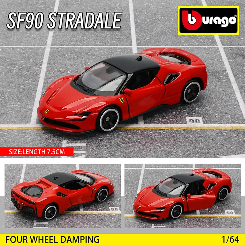 Bburago1:64 Ford GT500 Multiple Model Small Collection Car Alloy Model Toy Gift Scene Decoration Classic and Exquisite