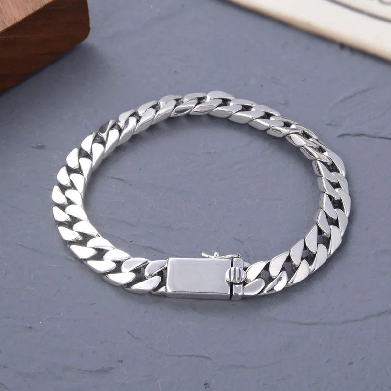 925 Silver Chains Original Certified Cuban Chain Authentic 925 Solid Silver Necklace