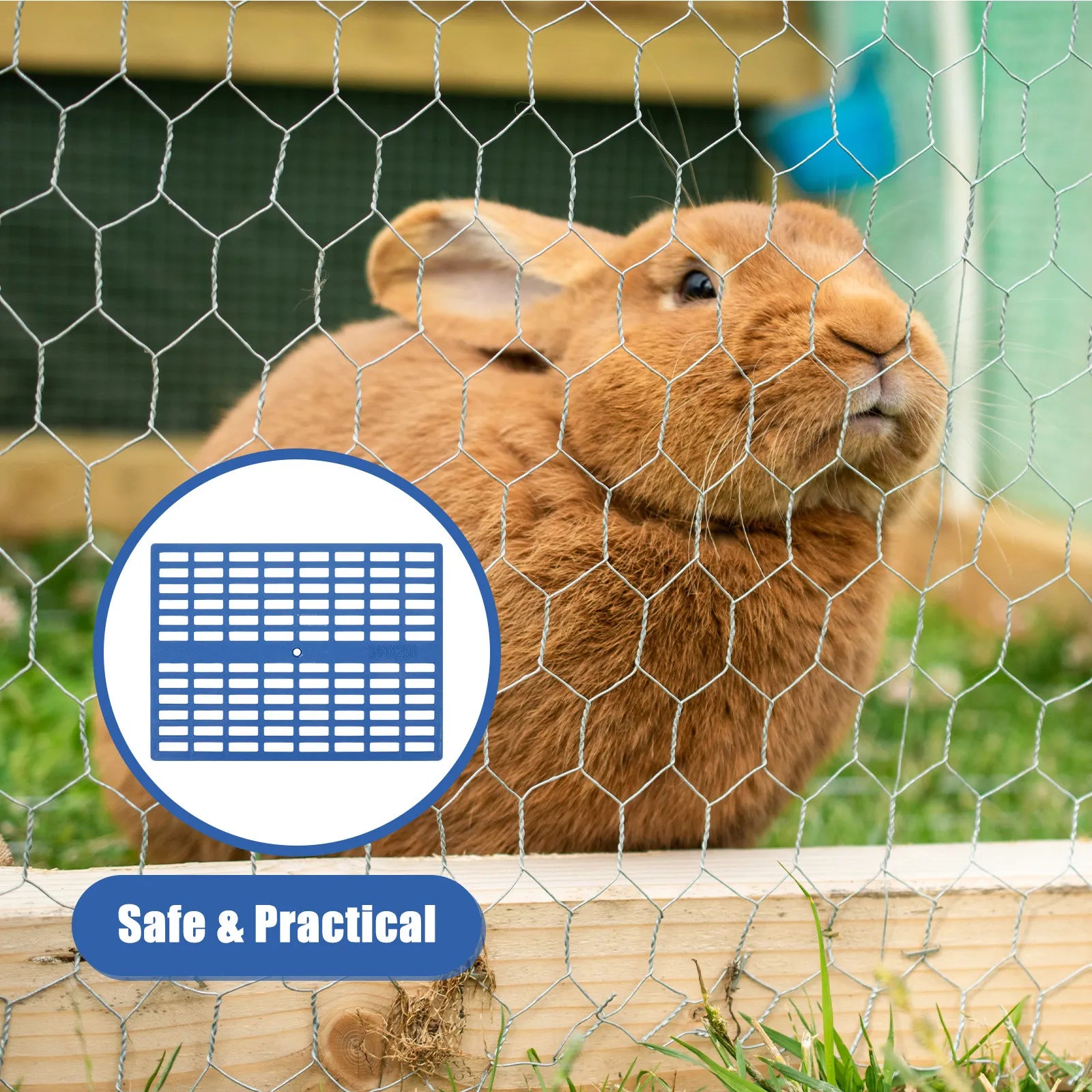 4Pcs Safe Plastic Bunny Cage Floor Mat Rabbit Feet Pad Small Animal Resting Mat Ventilated Odor Free for Guinea Pig Hamster