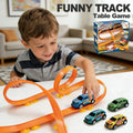 DIY Race Car Track Set, Desktop Loop & Slope Stunt Track with Suction Cups, Builds Creativity & Fine Motor Skills for 3+