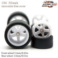 1/64 RLC Premium Wheels with Slick Tires for RLC Muscle Car Advan GT Model Car Refitting Parts D:11mm+13mm (1 Set)