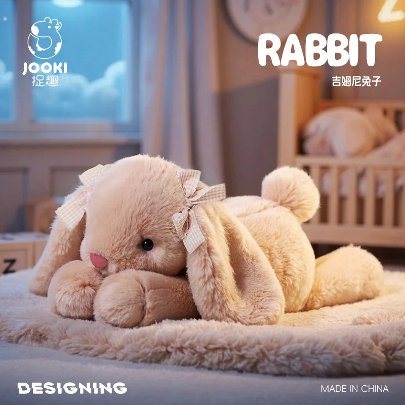 35CM Cute Rabbit Stuffed Plush Toy Long Ear Easter Bunny Soft Plushies Doll Sleeping Bedroom Decor Baby Girls Birthday Kid Gifts