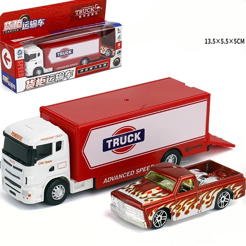 1:64 Scania Container Truck American Container Truck Alloy Diecast Model Car Home Decoration Ornaments Collections Hobby Holiday