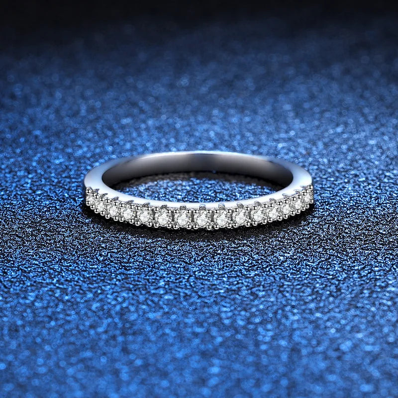 Pass Diamond Test Moissanite Ring And Zircon Unisex Rings 100% Real S925 Silver Ring For Men and Women Luxury Brilliant D VVS1