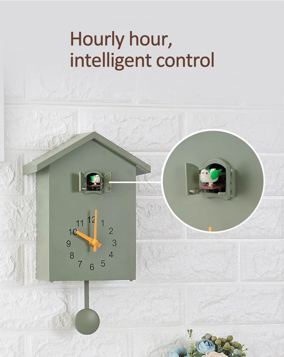 20x25cm Cuckoo Quartz Wall Clock Modern Bird Home Living Room Hanging Watch Horologe Clocks Timer Office Home Decoration Gifts