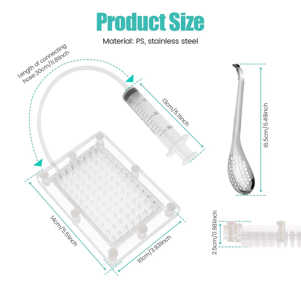 Caviar Spherification Tool Transparent Molecular Gastronomy Kit with Spoon Spherification Dropper Creative Kitchen Accessories