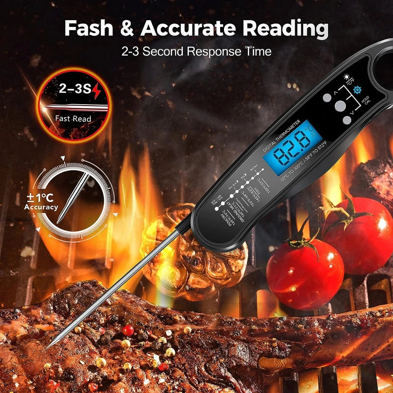 BBQ Meat Thermometer Digital Food Thermometer with 2 Probe Cooking Thermometer Milk Heat Gauge For Meat Kitchen Thermometer