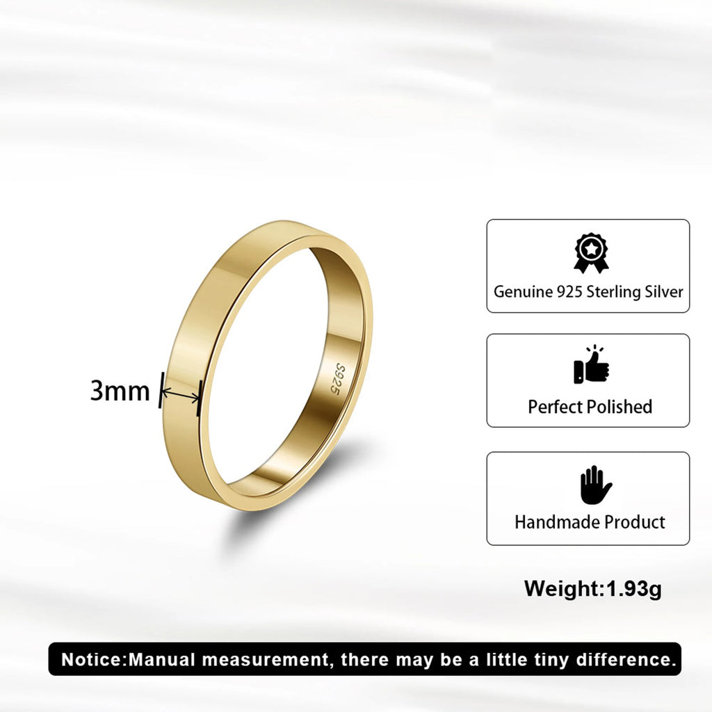 Effie Queen Fashion 925 Sterling Silver Ring Perfect Polished Simple Design Unisex Jewelry Propose Wedding Jewelry Gift APR33