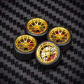 1/64 Car Model Bearing Wheels 9.8mm 10.8mm Rubber Tires W Brake Disc Caliper Axles Modify Spare Parts for 1:64 Cars