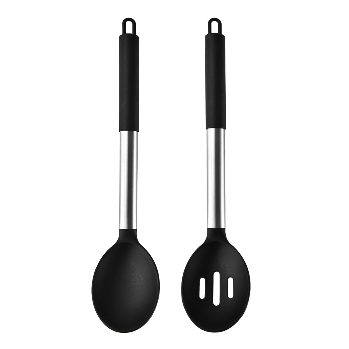 2/4/6/8pcs Silicone Kitchenware Set Stainless Steel Hand Shovel Soup Spoon Spaghetti Claw Cooking Set Household Kitchen Tool Set