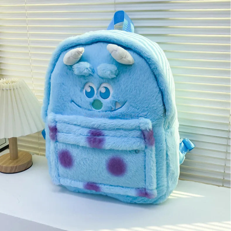 New Lotso Alien Cartoon Funny Plush Backpack Students Large Capacity Bag Girls Casual Soft Stuffed Schoolbag Lightening Bag