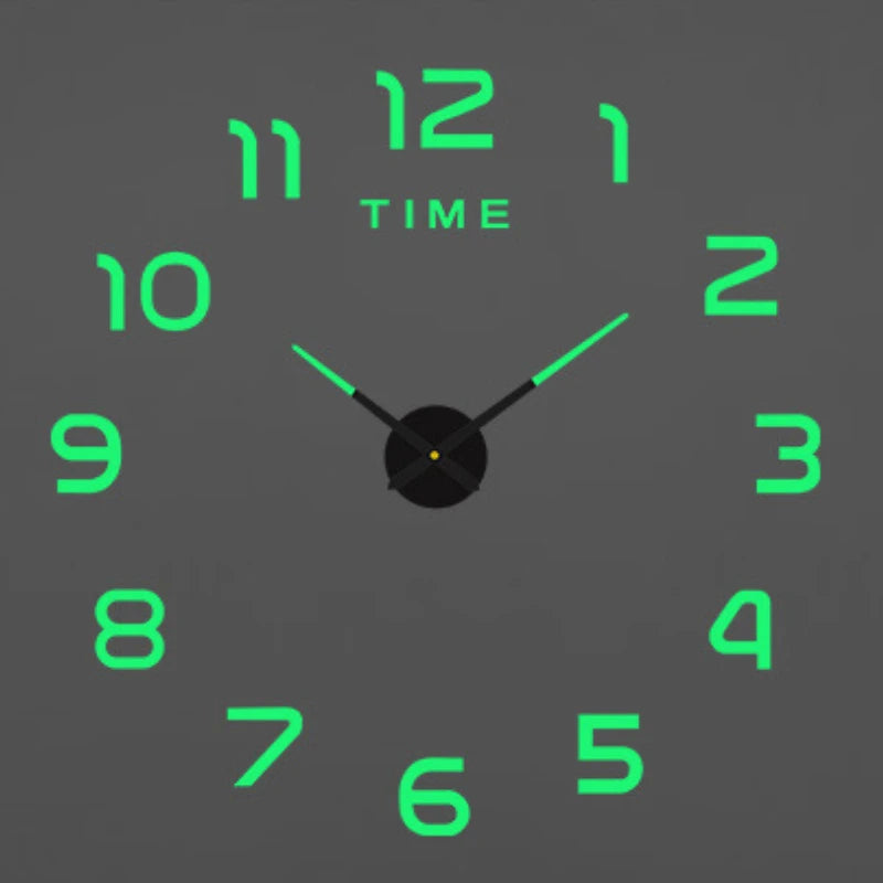 New Modern Design Large Wall Clock 3D DIY Quartz Clocks Fashion Watches Acrylic Mirror Stickers Living Room Home Decor Horloge