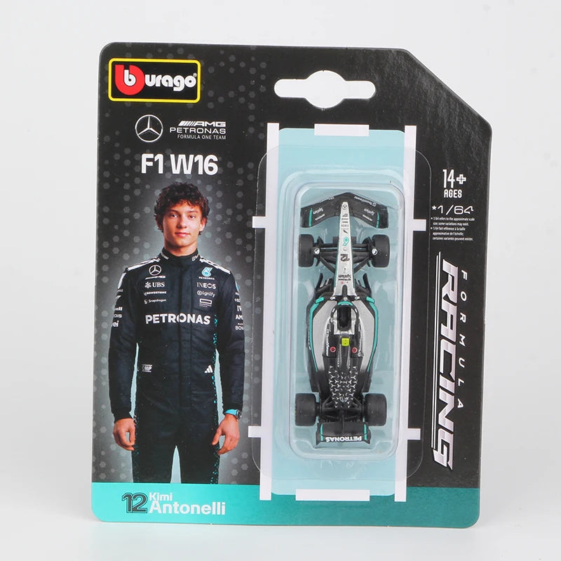 Bburago 1:64 2025 F1 Alloy Car Model SF25 RB21 W16 MCL39 Red Bull Mercedes Ferrari McLaren Formula Racing Diecast Toy