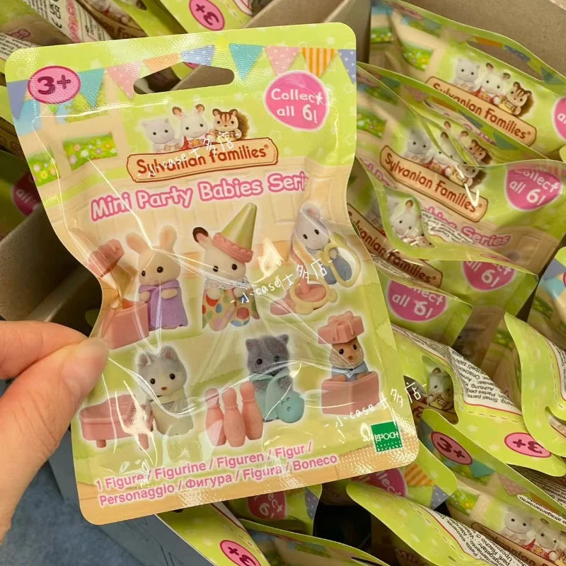 Sylvanian Families Toys Girl Toy Kitchens Mini Baby Party Blind Bags Dolls for Girls Miniature Food Children's Kitchen Ternuries