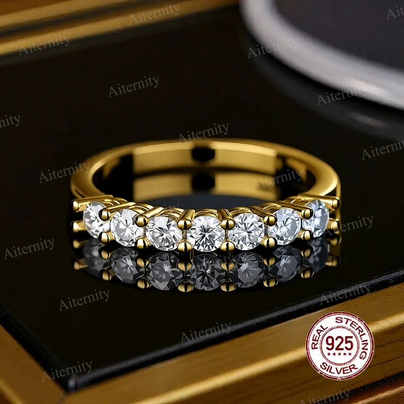 Wholesale Moissanite And Zircon Unisex Rings 100% Real S925 Silver Ring D VVS1 For Men and Women Luxury Brilliant