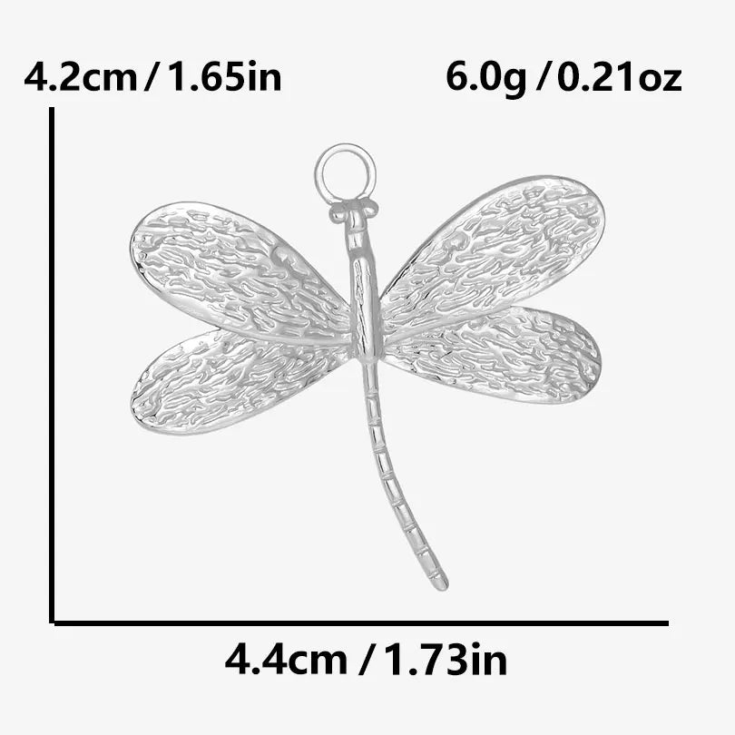10PCS Ancient Egyptian Scarab Beetle Pendants Charms Stainless Steel Dragonfly Butterfly Pendant for Jewelry Making DIY Necklace