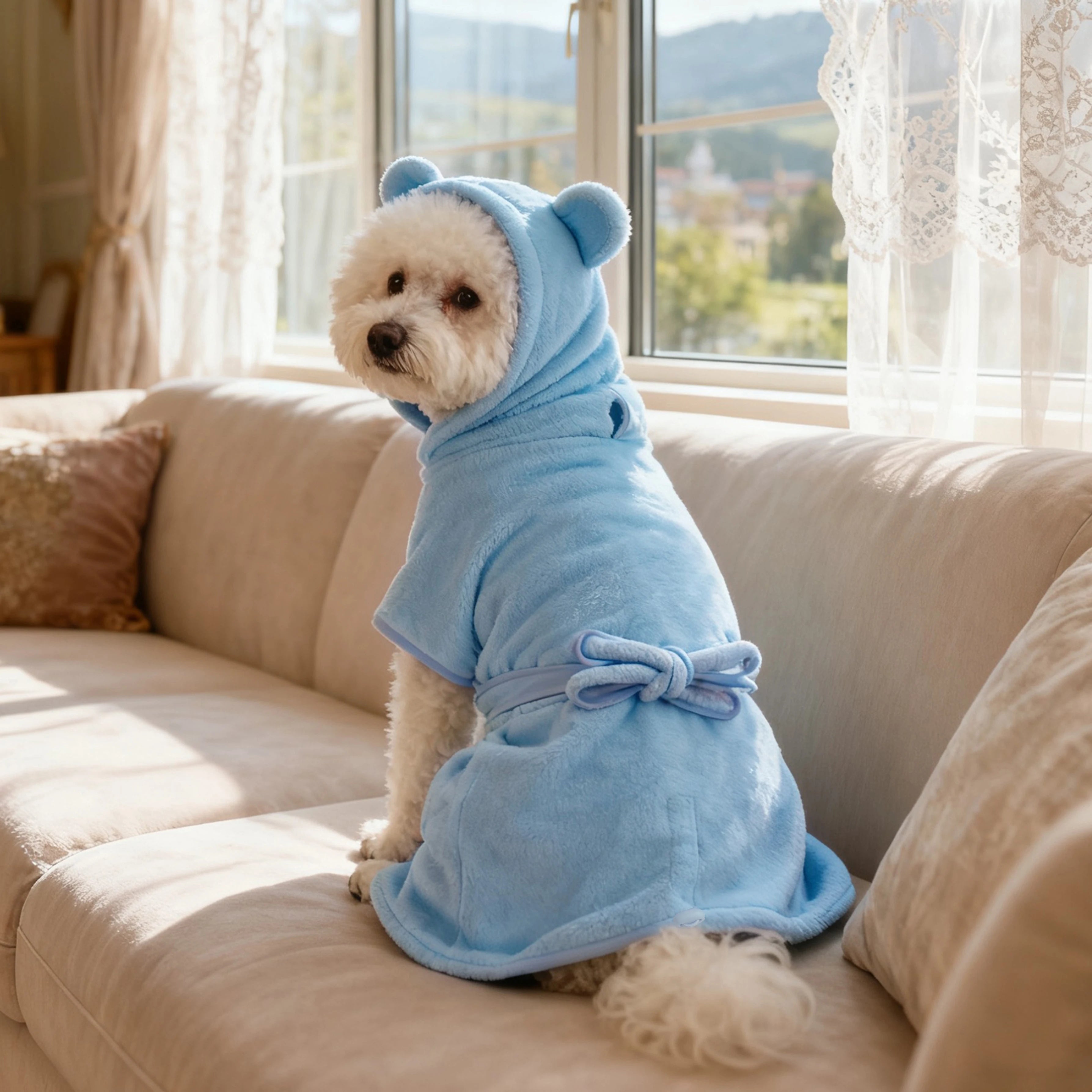 Quick Drying Soft Pet Bath Towel Robe Absorbent Soft Pet Bathrobe Dog Bath Towel for Small Big Medium Dogs and Cat