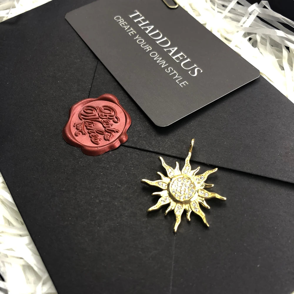 Pendant Sun Star CZ Pave Summer Winter New 925 Sterling Silver Fine Jewelry Europe Style Accessories Gift For Men Woman