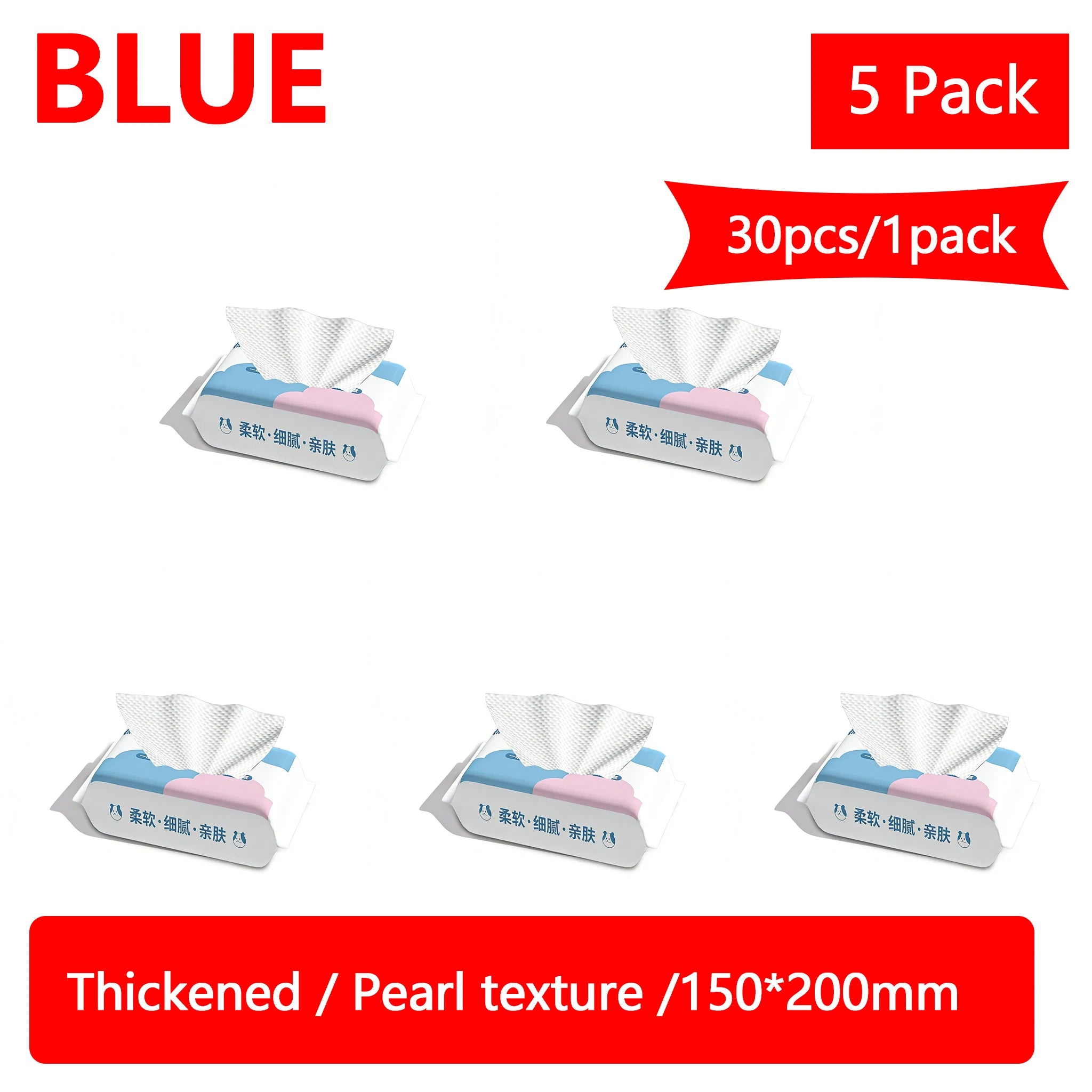 30PCS Ultra Soft Thick Disposable Pet Wipes Gentle Dog Cat Face Eye Paw Daily Cleaning Tear Stain Removal Grooming Supplies