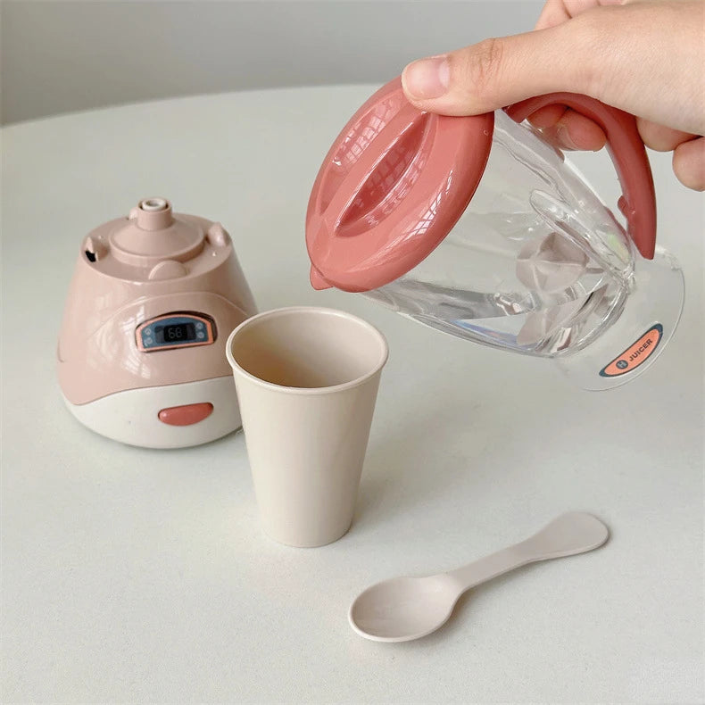 Mini Household Appliances Kitchen Toys Pretend Play Set with Coffee Maker Water Dispenser and Toaster for Kids Boys Girls Gifts