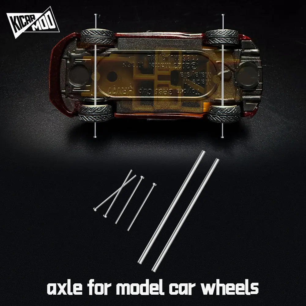 1/64 Model Car Wheels Axle For Replacement Parts for Matchbox Tomica Diecast Model Toys (10 Sets)