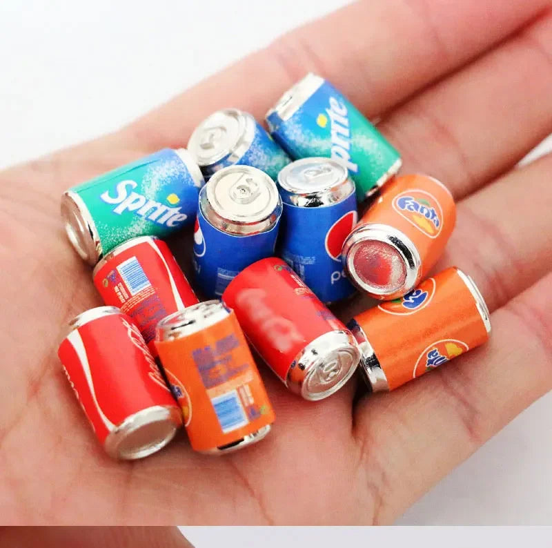 Miniature Mini Ice Cream Beer Can Foods Snack Drinks Model For Blyth Ob11 Dolls Accessories Kids Pretend Play Supermarket Toys