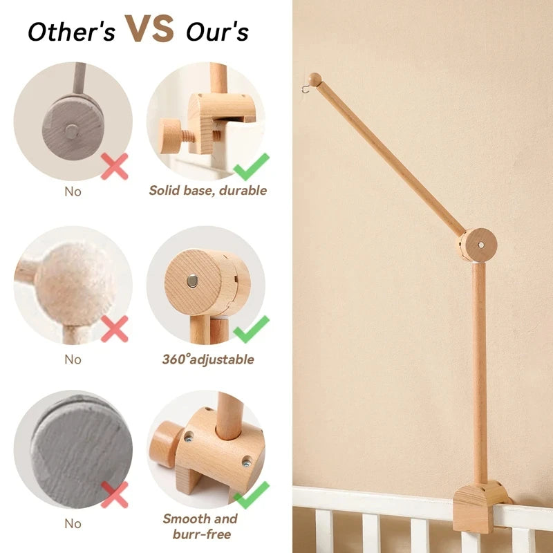 Baby Crib Cartoon Bear Mobile Rattle Toy January To December Hanging Bed Bell Newborn Soothing Toy Moving Musical Toy Baby Gift