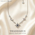 Royalty Star & Moon Necklace 2023 Spring New Link Chain Fine Jewelry Europe 925 Stering Silver Bijoux Trendy Gift For Women