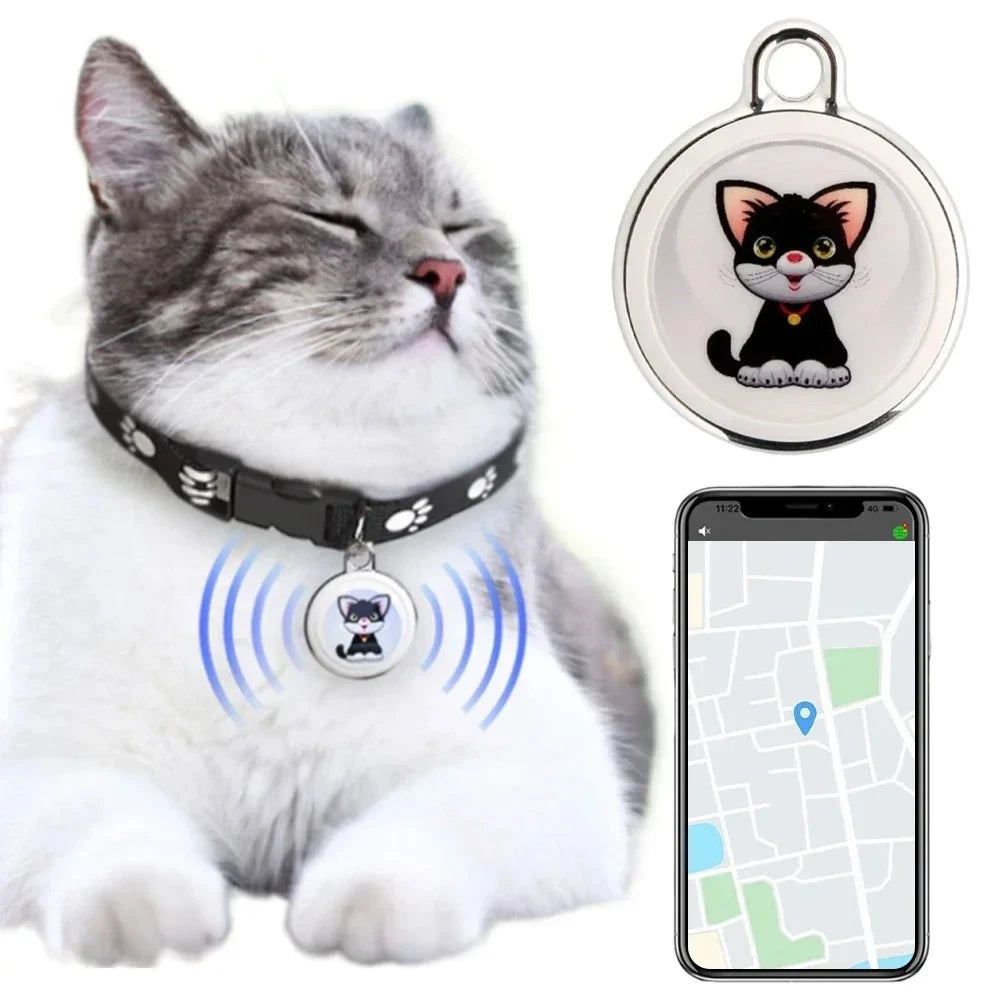 Pet Anti Lost GPS Tracker Bluetooth Compatible Waterproof Real Time Tracking Smart Wearable Locator for Dog Cat Collar Finder