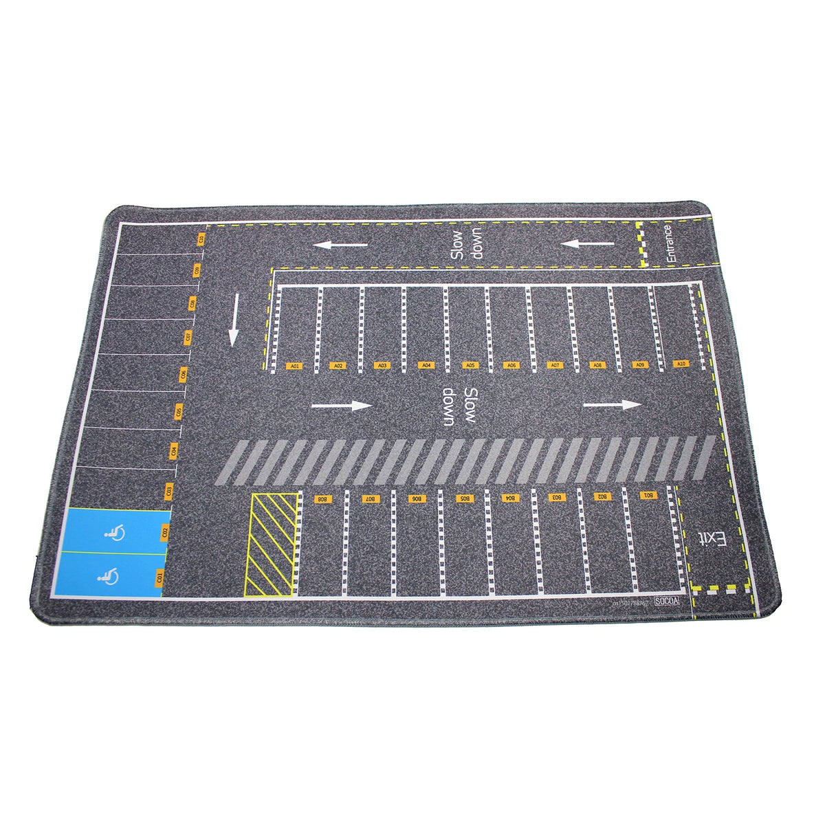 1:64 Scale Parking Road Garage Football Field Toy Mat Mouse Pad For Diecast Car Model Dolls Scene Display