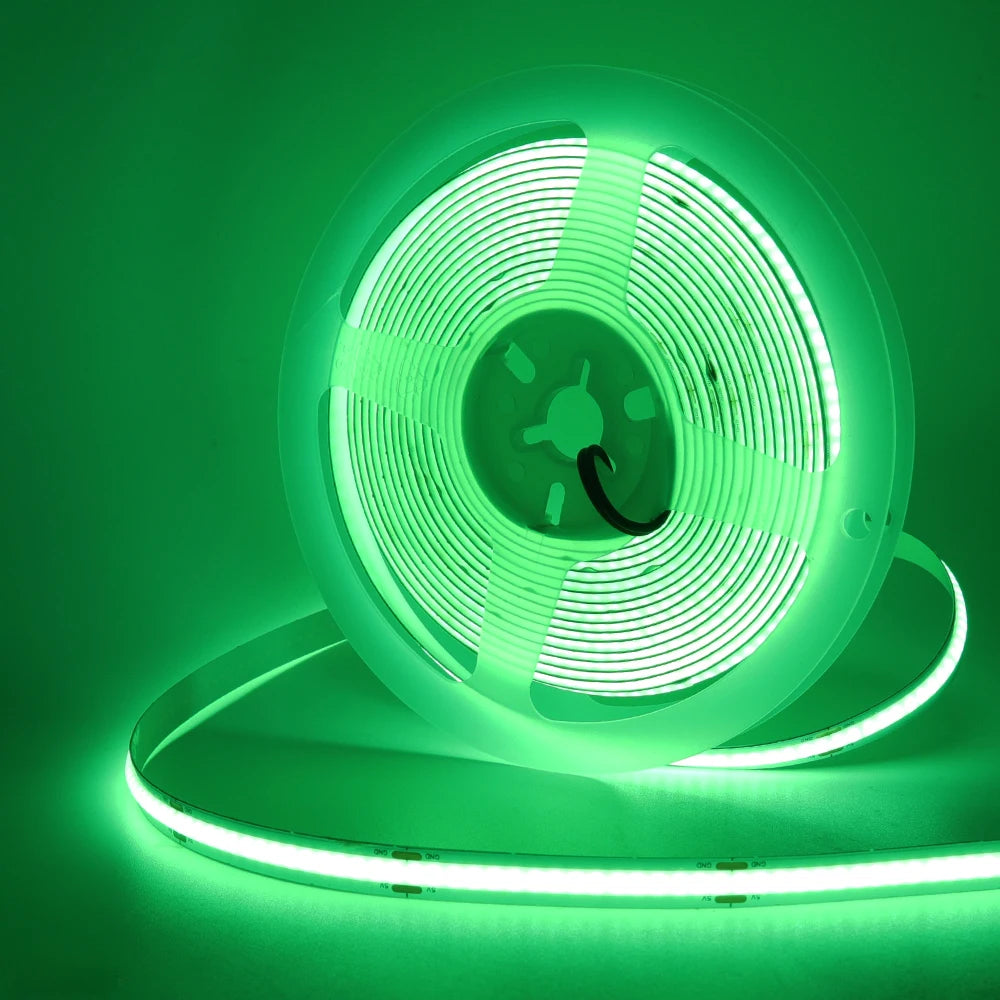 5V USB COB LED Strip Light 3Keys Touch Dimmable ON/OFF Switch Bright Red Green Blue Warm White 320LEDs Flex Ribbon Tape 8mm PCB