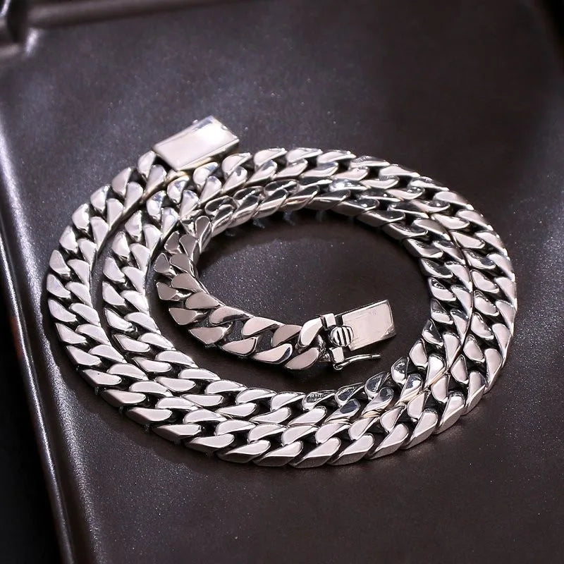 925 Silver Chains Original Certified Cuban Chain Authentic 925 Solid Silver Necklace