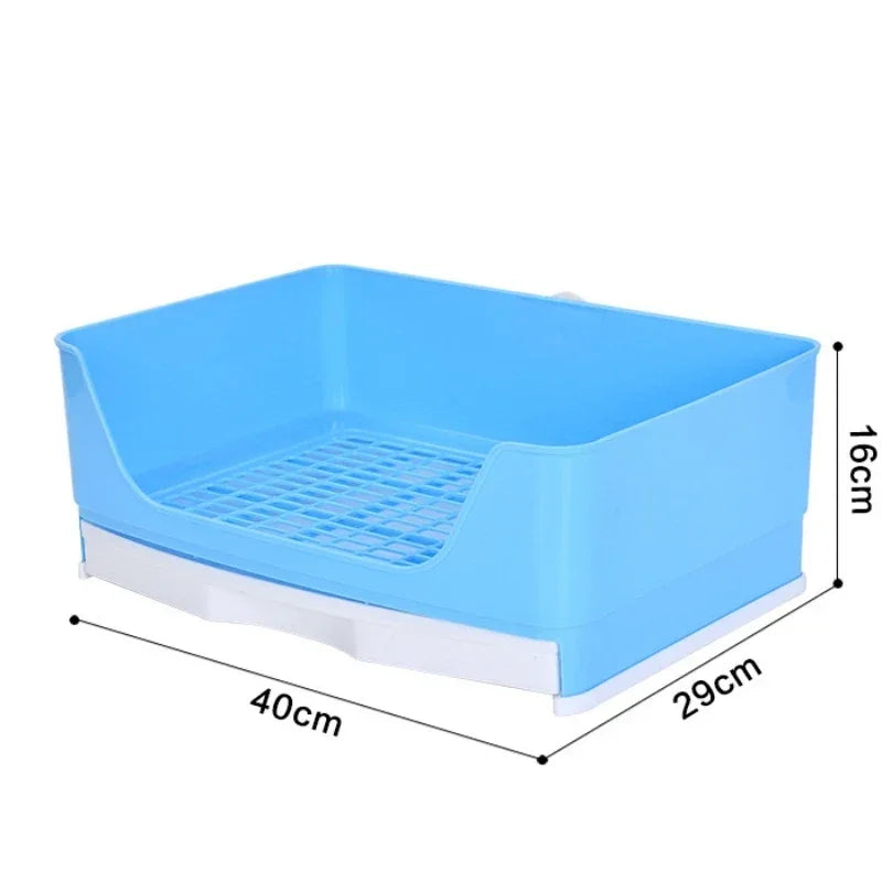 Large Bunny Toilet with Drawer - Rabbit Litter Box, Pet Bedpan for Adult Hamster/Guinea Pig/Ferret/Bunny Grate Potty Pet Toilet