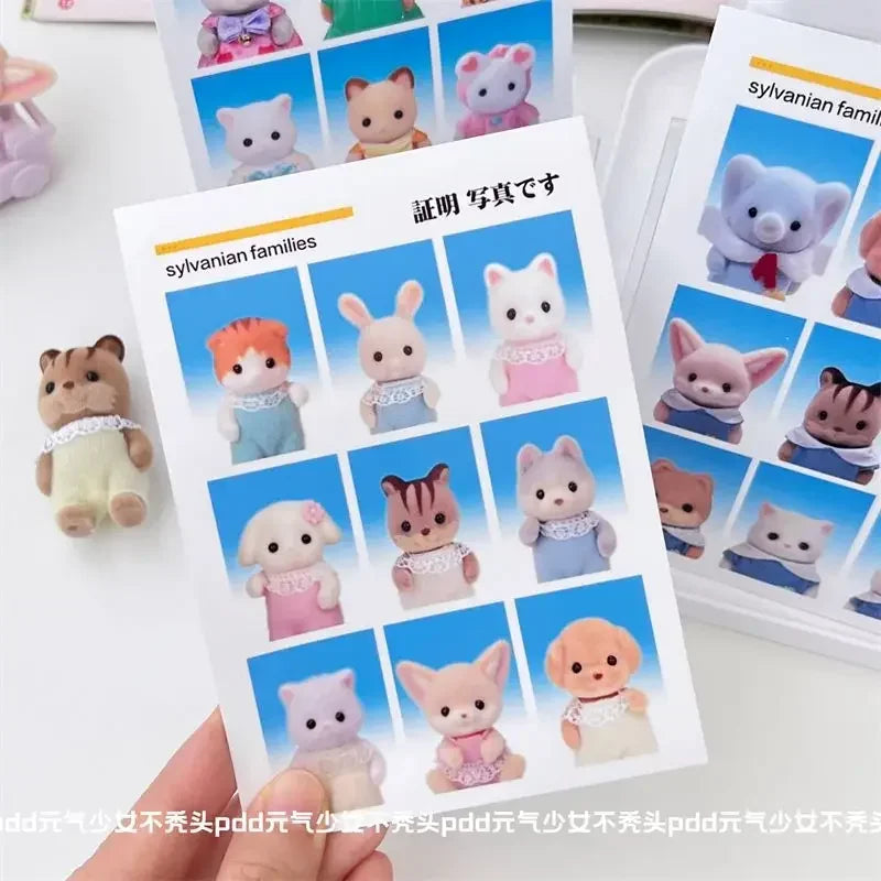 Sylvanian Families High-looking cute ID photo sticker mobile phone hand account decoration waterproof DIY sticker big head photo